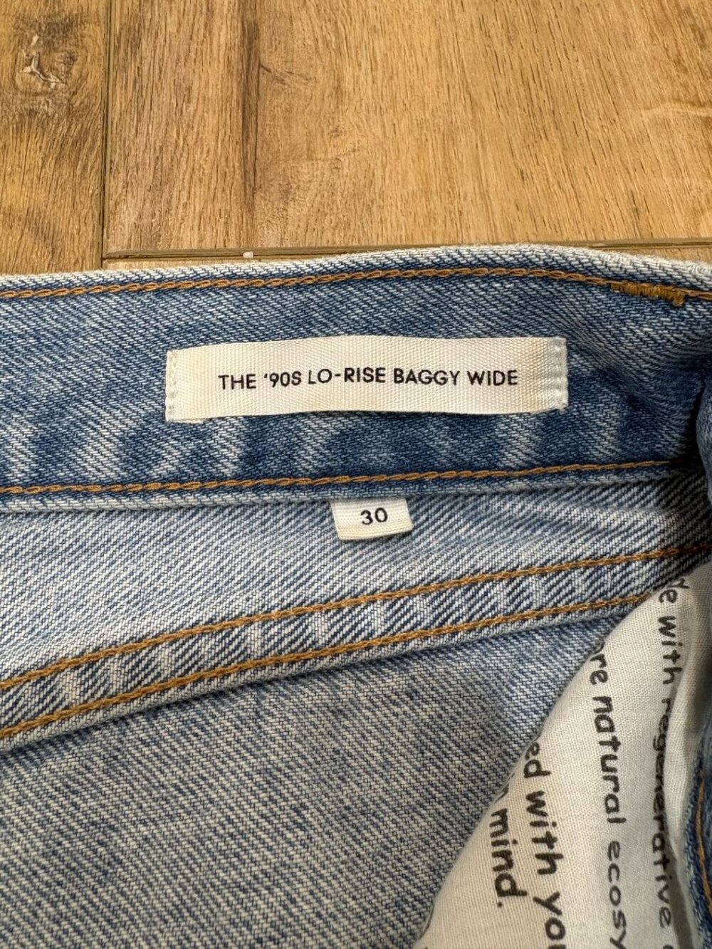 🌟DENIM FORUM🌟 ARITZIA THE 90'S LO-RISE BAGGY WIDE LIGHT WASH SZ 30 - Picture 5 of 8
